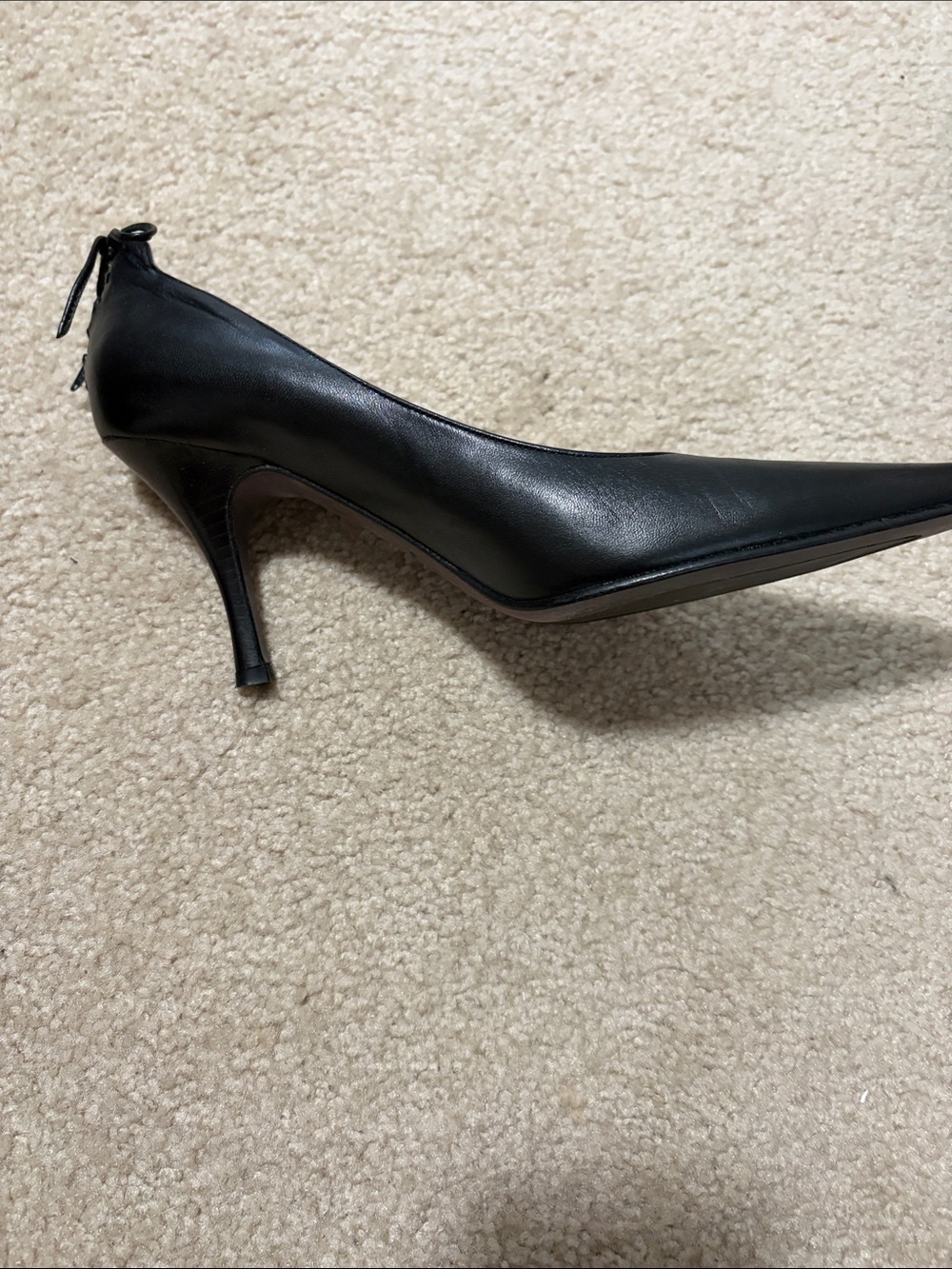 Banana Republic Black Leather Heels - Picture 4 of 6